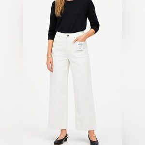 Madewell Superwide-Leg Jeans 32P White High Rise NWT